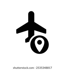 Localização do aeroporto ícone web design no vetor