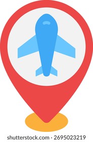 Design de ícone de ponteiro de localização de aeroporto