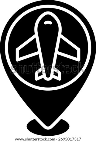 Airport Location Pointer Icon for Navigation Apps