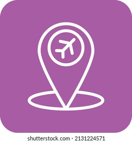 Airport location Vector Icon Design Illustration