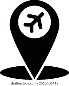 Airport location Vector Icon Design Illustration