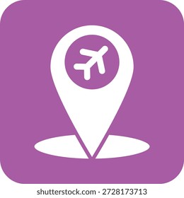 Flughafenstandort Vektor Symbol Design Illustration