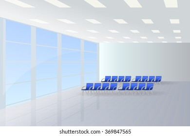 Airport lounge. Vector illustration