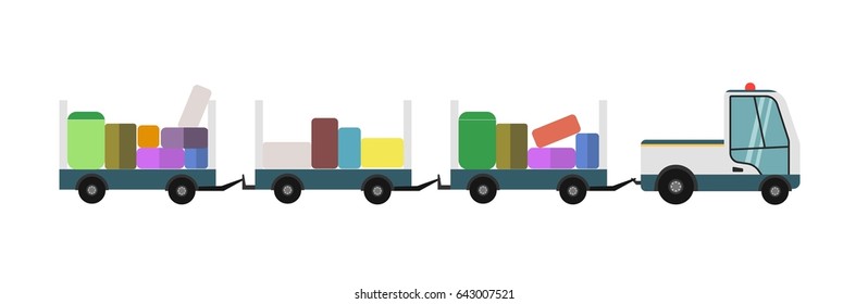 Airport luggage delivery car