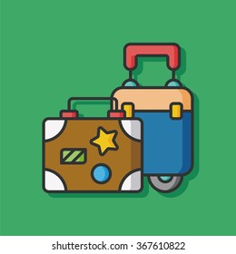 airport luggage vector icon 