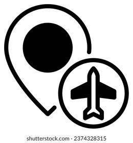 Airport Map Icon Illustration, for uiux, web, app, infographic, etc