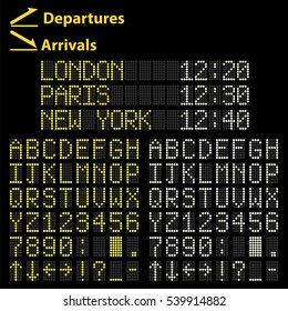 Airport mechanical Led display arrivals and departures board
