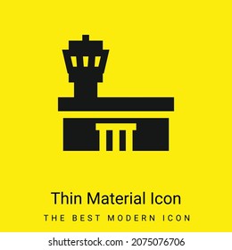 Airport minimal bright yellow material icon