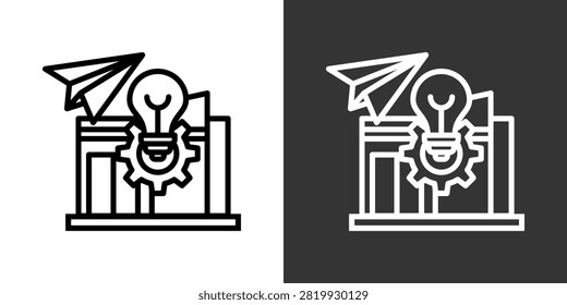 Airport Modernization Black And White Multiple Style Icon Set Collection Pack Vector Illustration