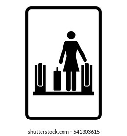 Airport moving walkways
