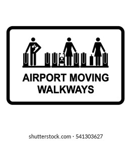 Airport moving walkways