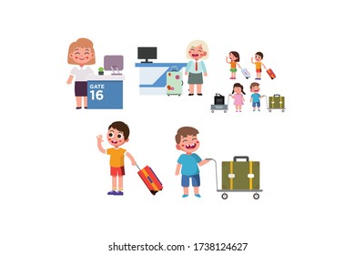 Ilustración gráfica de icono del vector de objetos de aeropuerto