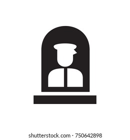 airport officer icon illustration isolated vector sign symbol