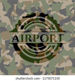 Airport on camo pattern