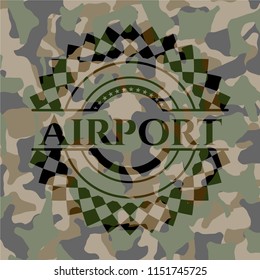Airport on camo texture