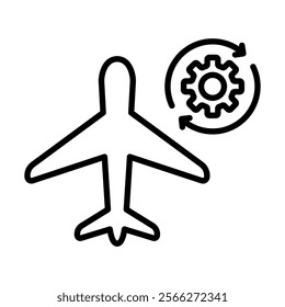 Airport Operations icon line vector illustration