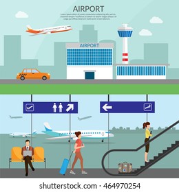 Airport Business Infographics Template Travel Element Stock Vector ...