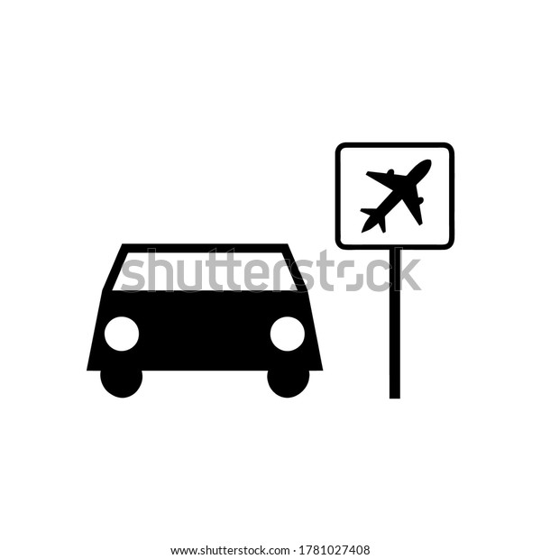 airport\
pickup  icon vector illustration logo\
template