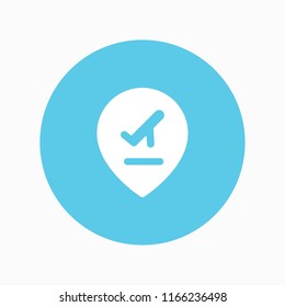 airport pin icon vector