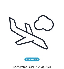airport plane icon. airport plane symbol template for graphic and web design collection logo vector illustration