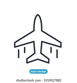 airport plane icon. airport plane symbol template for graphic and web design collection logo vector illustration