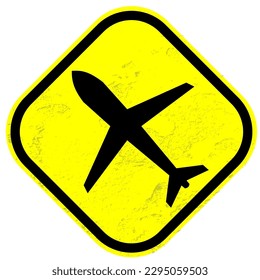 airport plane sign illustration design vector