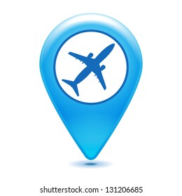 airport pointer icon on a white background