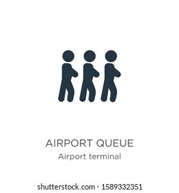 Airport queue icon vector. Trendy flat airport queue icon from airport terminal collection isolated on white background. Vector illustration can be used for web and mobile graphic design, logo, eps10