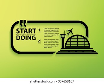 
Airport Quotation Mark Speech Bubble,design
