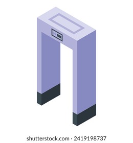 Airport radar gate icon isometric vector. Cabin travel sanitize. Normal sanitary