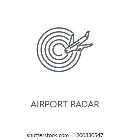 Airport Radar linear icon. Airport Radar concept stroke symbol design. Thin graphic elements vector illustration, outline pattern on a white background, eps 10.