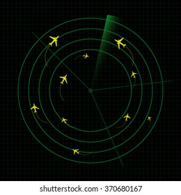 Airport radar vector graphic
