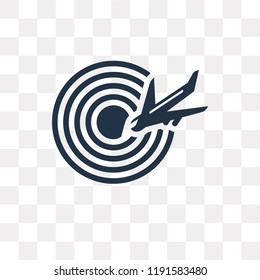 Airport Radar vector icon isolated on transparent background, Airport Radar transparency concept can be used web and mobile