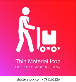 Airport red and pink gradient material white icon minimal design