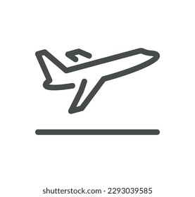 Airport related icon outline and linear vector.