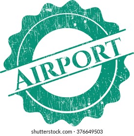 Sello de goma del aeropuerto