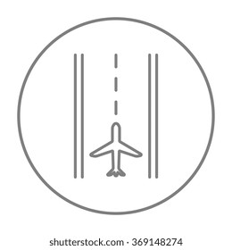 Airport Runway Line Icon.