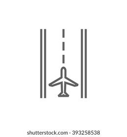 Airport Runway Line Icon.