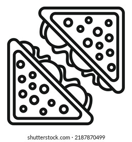 Airport sandwich icon outline vector. Airline food. Airplane meal