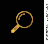 Airport Searchor gold plated metalic icon or logo vector