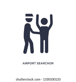 airport searchor icon. Simple element illustration from airport terminal concept. airport searchor editable symbol design on white background. Can be use for web and mobile.