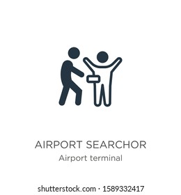 Airport searchor icon vector. Trendy flat airport searchor icon from airport terminal collection isolated on white background. Vector illustration can be used for web and mobile graphic design, logo, 