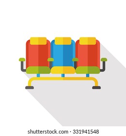airport seat flat icon