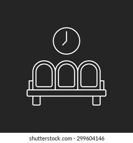 airport seat line icon