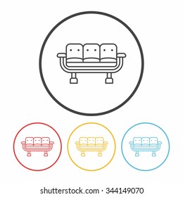 airport seat line icon