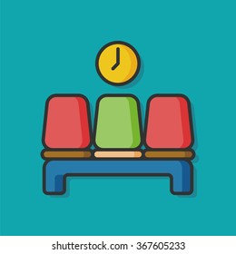 airport seat vector icon