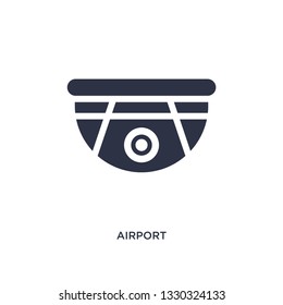 airport security camera icon. Simple element illustration from airport terminal concept. airport security camera editable symbol design on white background. Can be use for web and mobile.