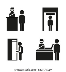 airport security checkpoint icons