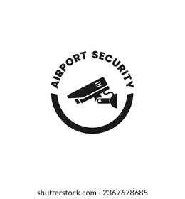 Airport security icon or Airport security sign vector isolated. Best Airport security icon for apps, websites, print design, and more about Airport CCTV.