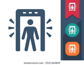 Airport Security, Metal Detector Gate Icon. Professional, pixel perfect icon. EPS 10 format.